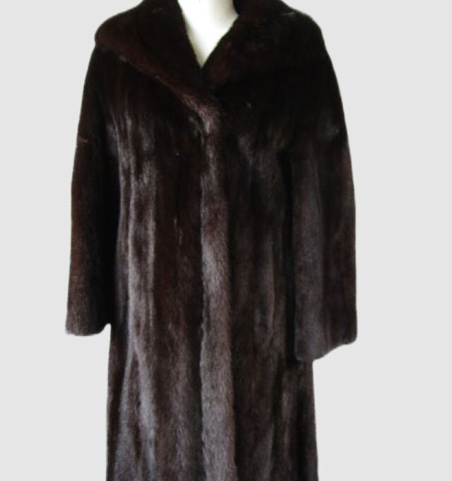 Mink Fur Coat Jacket MINT Women's  Sz 4/6 Canadian Dark Ranch Natural