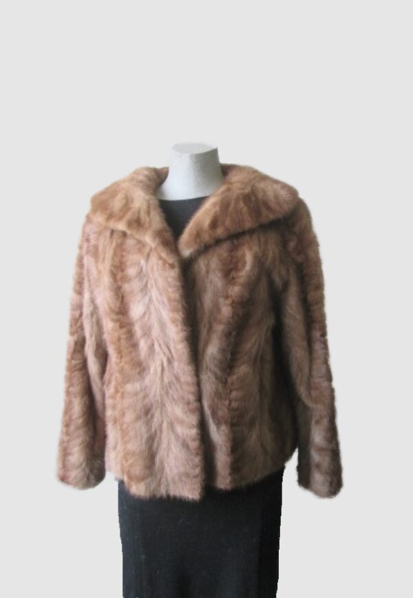 Mink Fur Jacket Bolero Coat Women's Sz 6 Mint