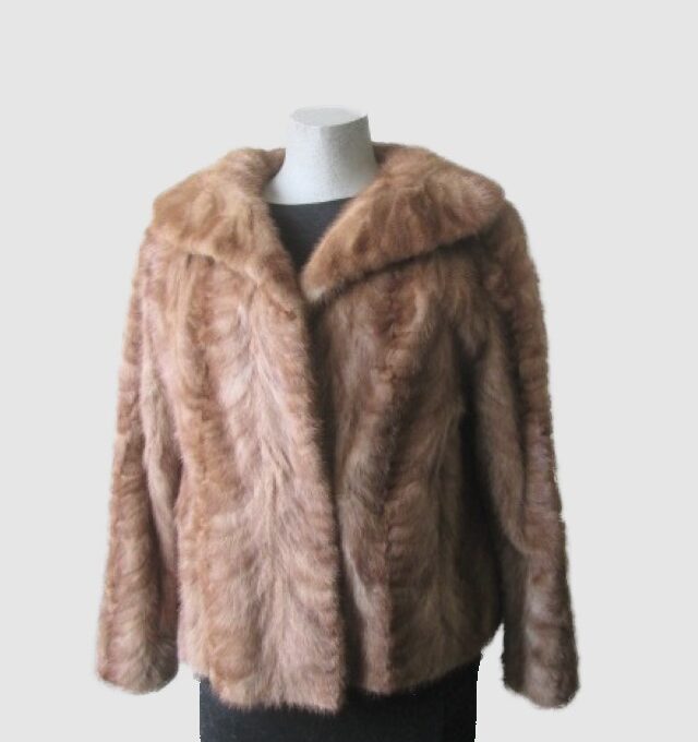 Mink Fur Jacket Bolero Coat Women's Sz 6 Mint