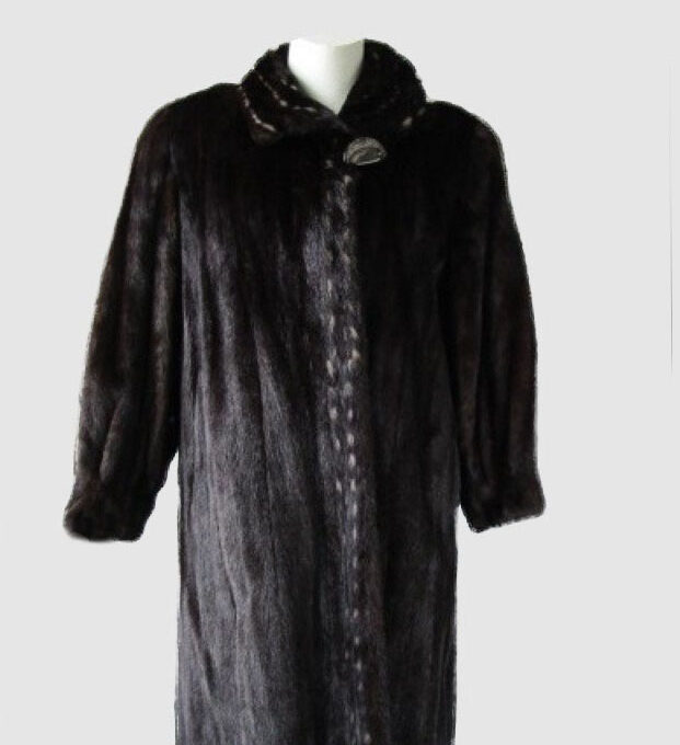 Mink Fur Coat MINT Women's Sz 8/10 Natural Dark Ranch