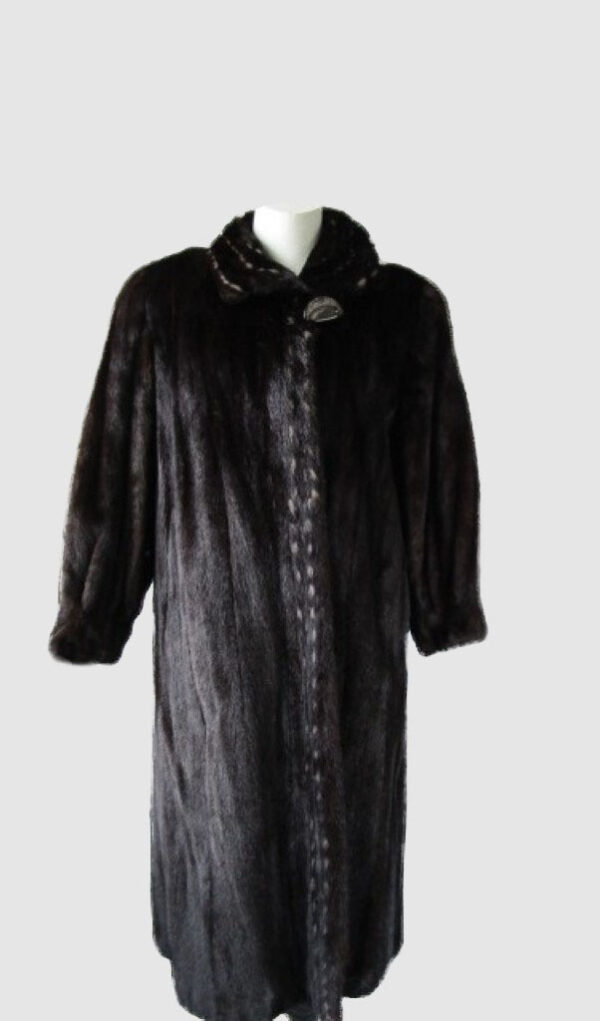 Mink Fur Coat MINT Women's Sz 8/10 Natural Dark Ranch