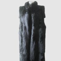 Opossum Fur Vest Lining Excellent Women's Sz 12 Dark Green