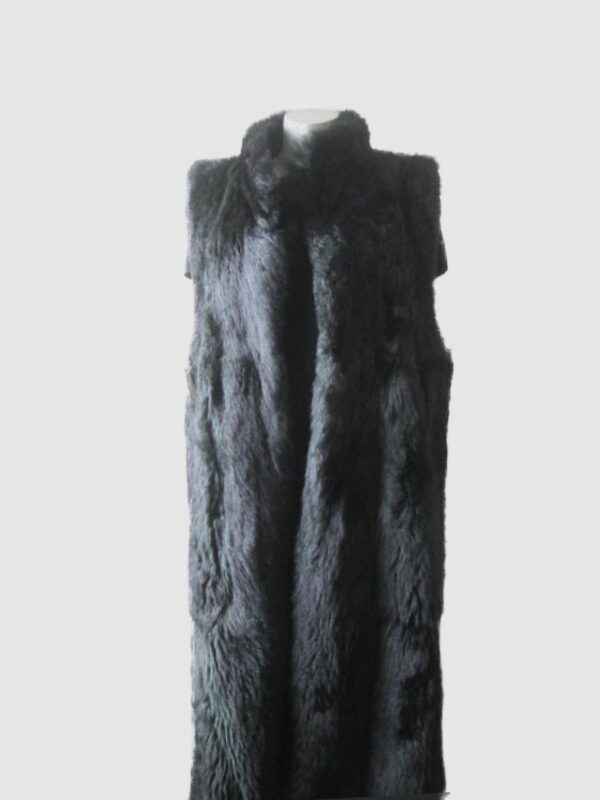 Opossum Fur Vest Lining Excellent Women's Sz 12 Dark Green