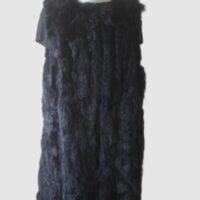 Opossum Fur Lining Vest MINT+ Women's Sz 10/12 M/L Black