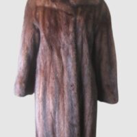 Mink Fur Coat Jacket Women's Sz 8 MINT Natural Dark Pastel