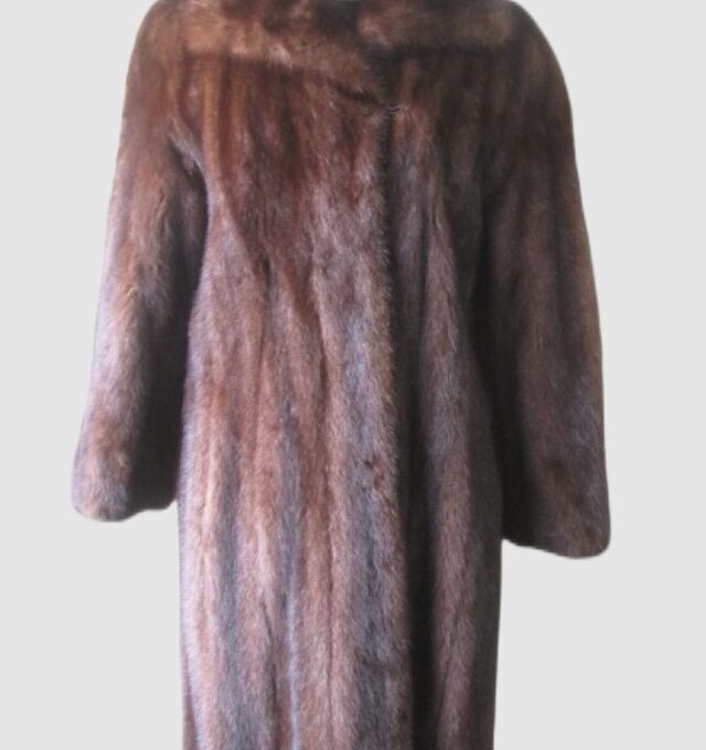 Mink Fur Coat Jacket Women's Sz 8 MINT Natural Dark Pastel