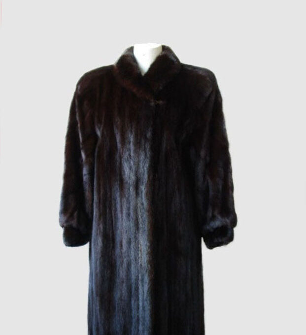 Mink Fur Coat Jacket MINT Women’s Sz 10 Dark Ranch Mink