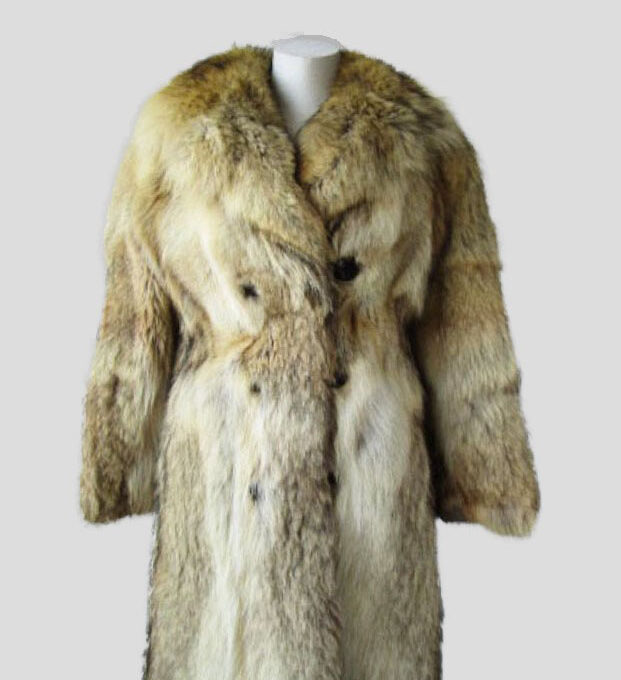 Coyote Fur Coat Jacket VG+ Sz 6 Women