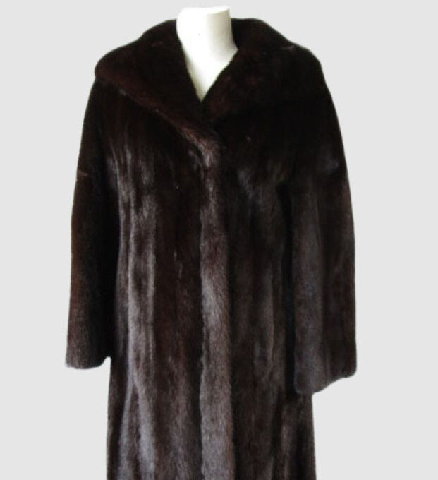 Mink Fur Coat Jacket MINT Women's  Sz 4/6 Canadian Dark Ranch Natural