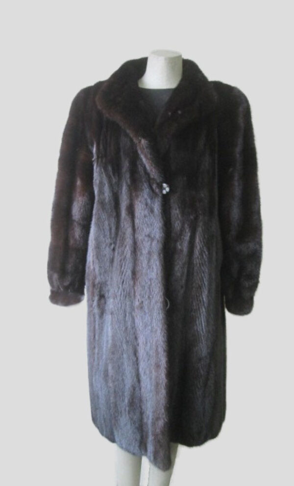 Mink Fur Coat Jacket MINT Women’s Sz 12 Dark Ranch Mink