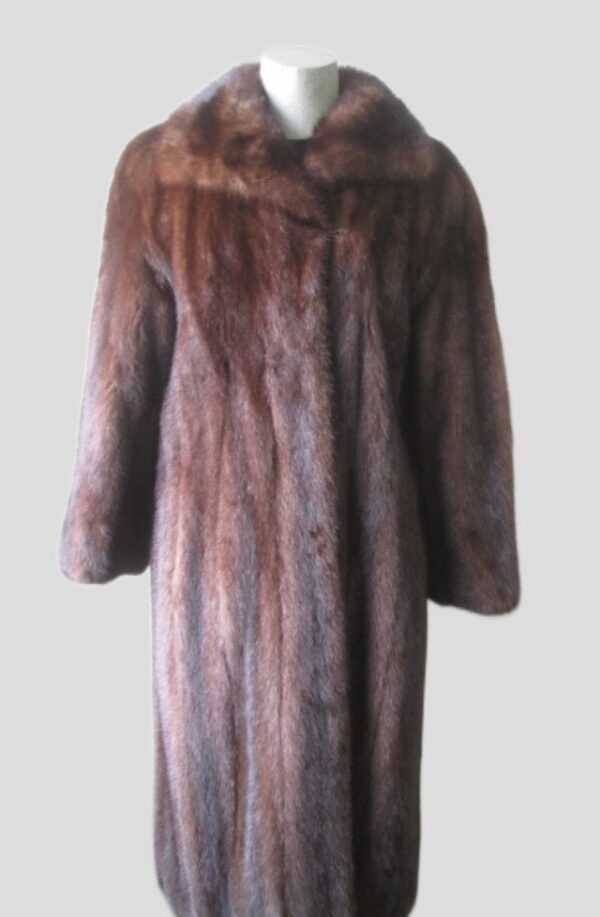 Mink Fur Coat Jacket Women's Sz 8 MINT Natural Dark Pastel