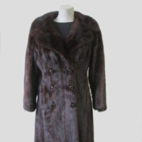 Sz 6 Dark Ranch Mink Fur Coat MINT