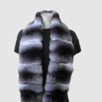 Chinchilla Fur Scarf Collar New
