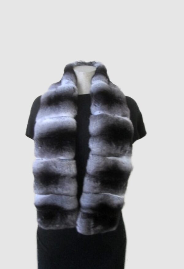 Chinchilla Fur Scarf Collar New