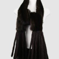 Russian Sable Fur Scarf Unisex Women Men New