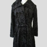 Swakara Fur Coat Jacket SUPERB Woman Sz 4 Black