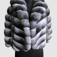 Chinchilla Fur Jacket Coat Bolero Cape WEDDING Women's Sz 8 New