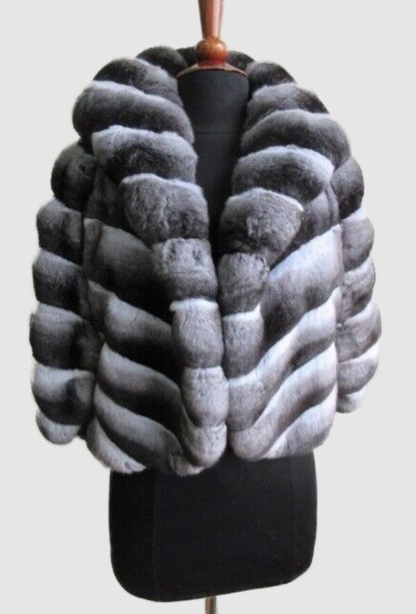 Chinchilla Fur Jacket Coat Bolero Cape WEDDING Women's Sz 8 New