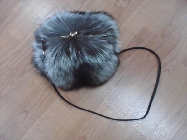 SALE 🔥 Women's New Silver Fox Fur Bag Purse Shoulder Bag Ladies