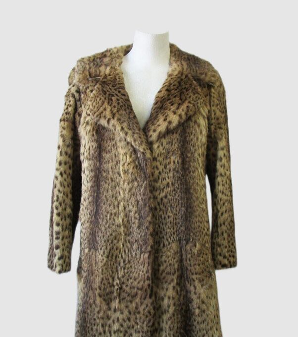 Vintage Genuine Spotted Fur Coat Jacket MINT Sz 6