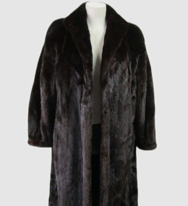 Canadian Natural Dark Ranch Mink Fur Coat Jacket MINT Sz 10/12 M