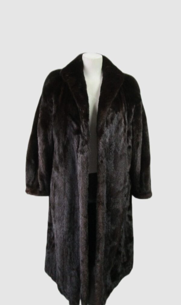 Canadian Natural Dark Ranch Mink Fur Coat Jacket MINT Sz 10/12 M