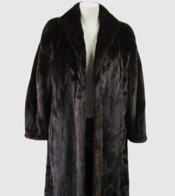 Canadian Natural Dark Ranch Mink Fur Coat Jacket MINT Sz 10/12 M