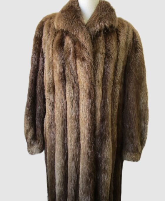 Women's Sz 10 /12 Beaver Fur Coat Jacket MINT Woman