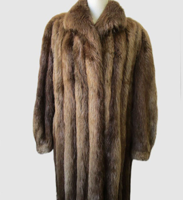 Women's Sz 10 /12 Beaver Fur Coat Jacket MINT Woman