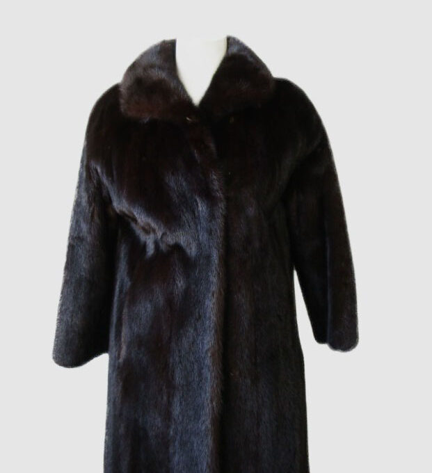 Natural Dark Ranch Mink Fur Coat Jacket MINT+ Woman Sz 6 S