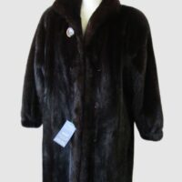 Dark Ranch Mink Fur Coat MINT+ Woman Sz XL 14/16