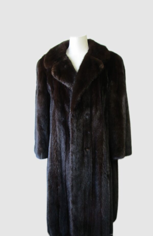 Men's Sz M Natural Dark Ranch Mink Fur Coat Jacket MINT+