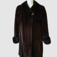 Women's Sz 10 M Superb Dark Ranch Sheared Mink Fur Coat Jacket