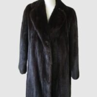Men's Sz L Natural Dark Ranch Mink Fur Coat Jacket MINT+