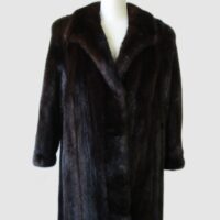 Women's Sz 14/16 XL Natural Dark Ranch Mink Fur Coat Jacket MINT+ Woman