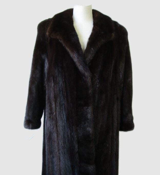 Women's Sz 14/16 XL Natural Dark Ranch Mink Fur Coat Jacket MINT+ Woman