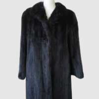 Women's Sz 12 L Natural Dark Ranch Mink Fur Coat Jacket MINT+ Woman