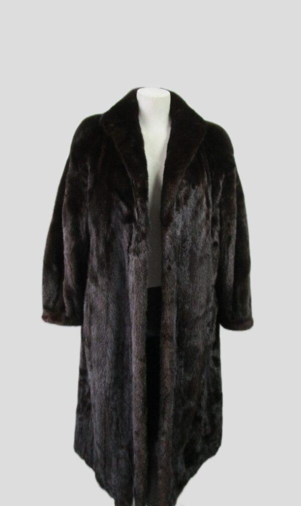 Canadian Natural Dark Ranch Mink Fur Coat Jacket MINT Sz 10/12 M