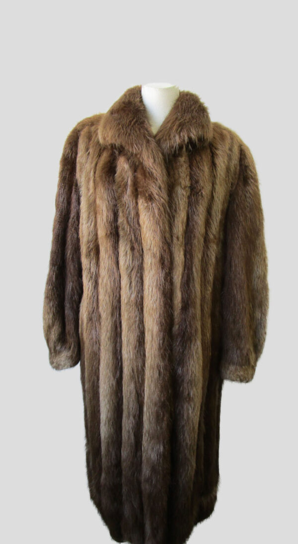 Women's Sz 10 /12 Beaver Fur Coat Jacket MINT Woman