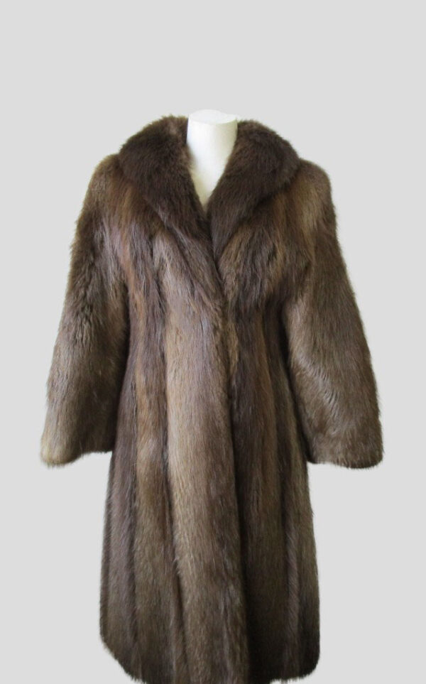 Women's Sz 6 Beaver Fur Coat Jacket MINT+ Woman