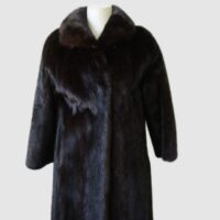 Women's Sz 6 S Natural Dark Ranch Mink Fur Coat Jacket MINT+ Woman
