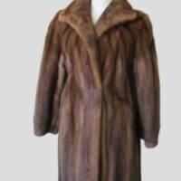 Women's Sz 10 M Natural Dark Pastel Mink Fur Coat Jacket MINT+ Woman
