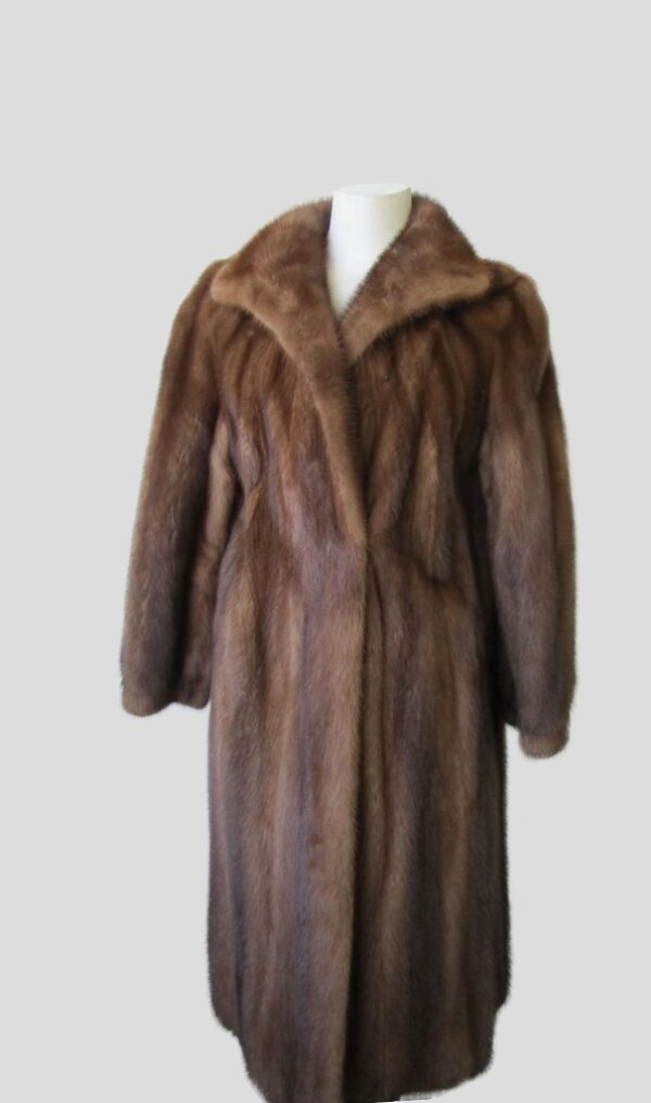 Women's Sz 10 M Natural Dark Pastel Mink Fur Coat Jacket MINT+ Woman