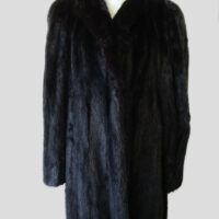 Women's Sz 10/12 M Natural Black Mink Fur Coat Jacket MINT+ Woman