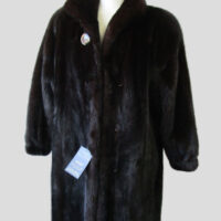 Women's Sz 14/16 XL Dark Ranch Mink Fur Coat MINT+ Woman