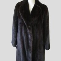 Men's Sz L Natural Dark Ranch Mink Fur Coat Jacket MINT+