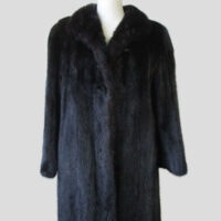 Women's Sz 12 L Natural Dark Ranch Mink Fur Coat Jacket MINT+ Woman