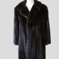 Men's Sz M Natural Dark Ranch Mink Fur Coat Jacket MINT+