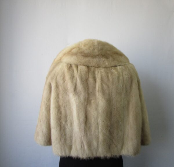 Women's Sz 6 S Pearl Mink Fur Jacket Bolero Coat MINT+ Woman - Image 6