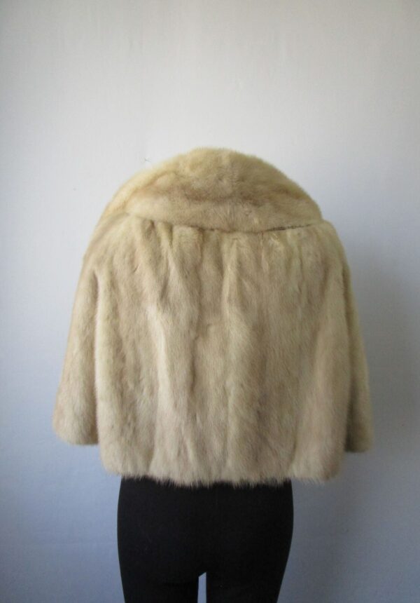 Women's Sz 6 S Pearl Mink Fur Jacket Bolero Coat MINT+ Woman - Image 5